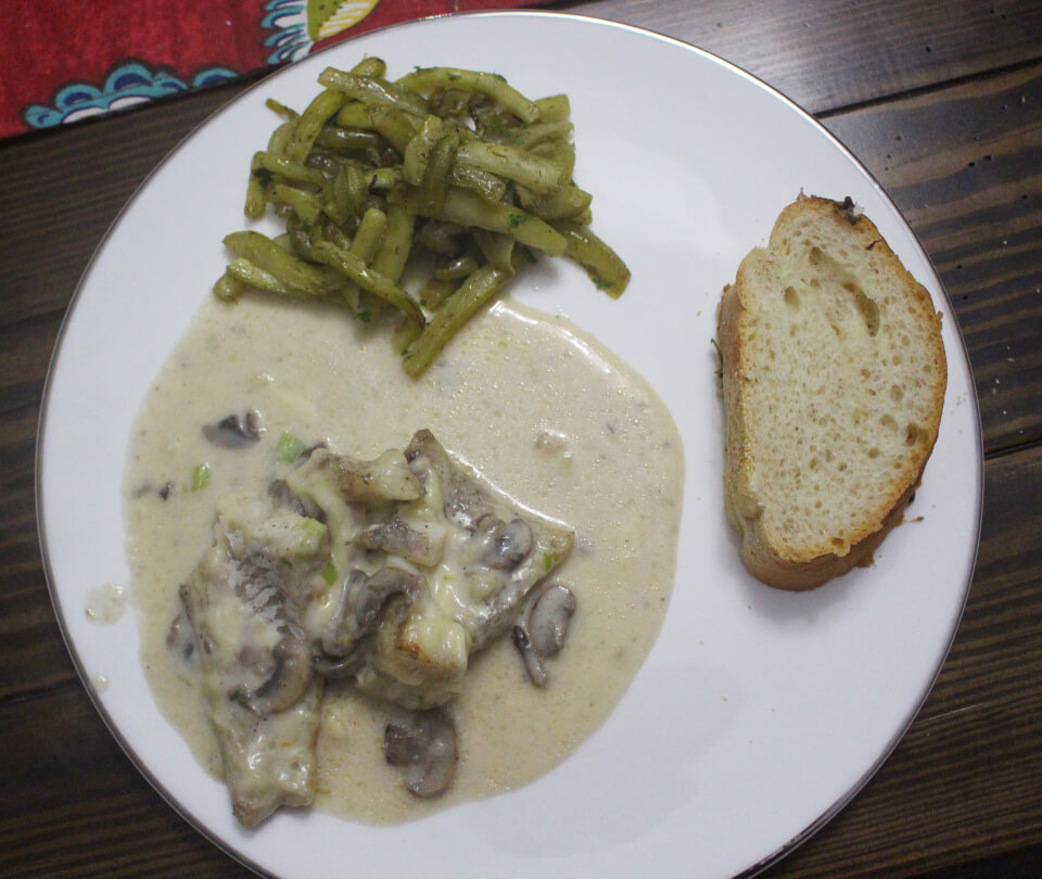 Julia Child's Fish Filets Poached in White Wine with Mushrooms