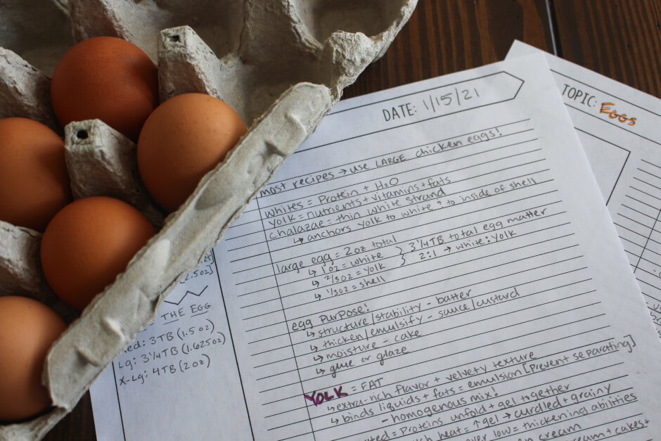Baking School Eggs