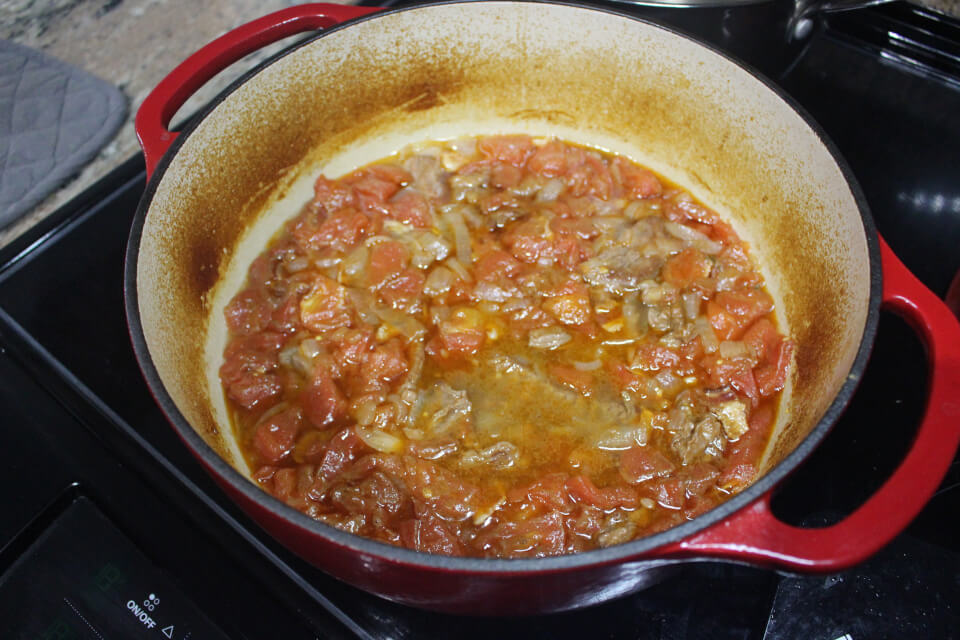 Julia Child Beef Stew with Rice, Onions, and Tomatoes