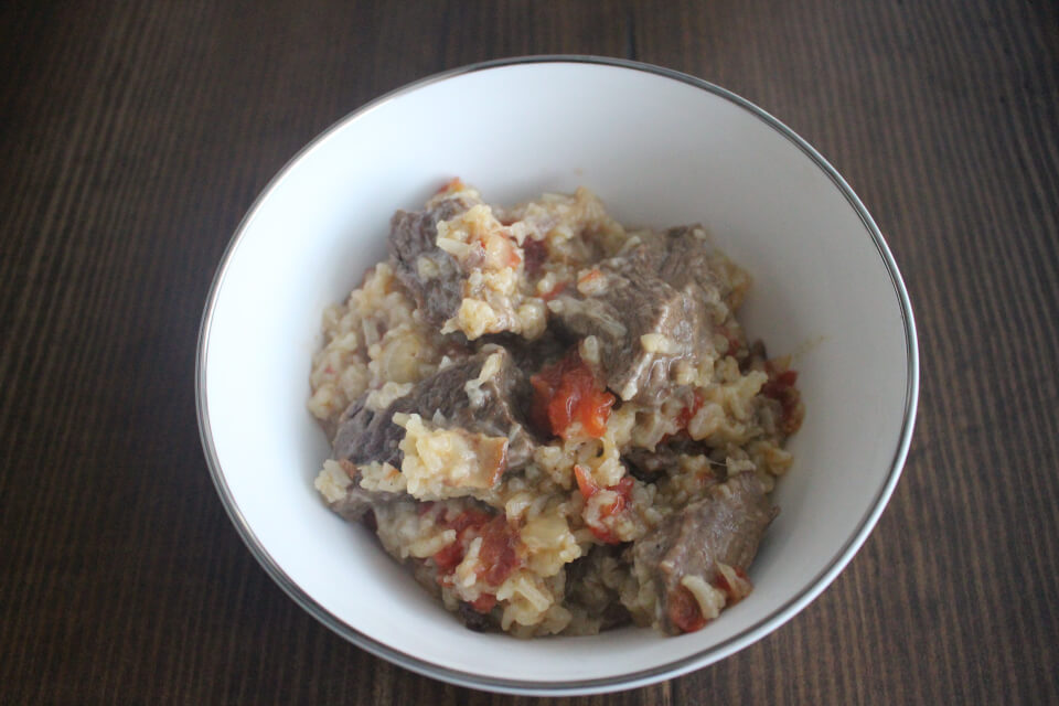 Beef Stew with Rice, Onions, and Tomatoes Julia Child