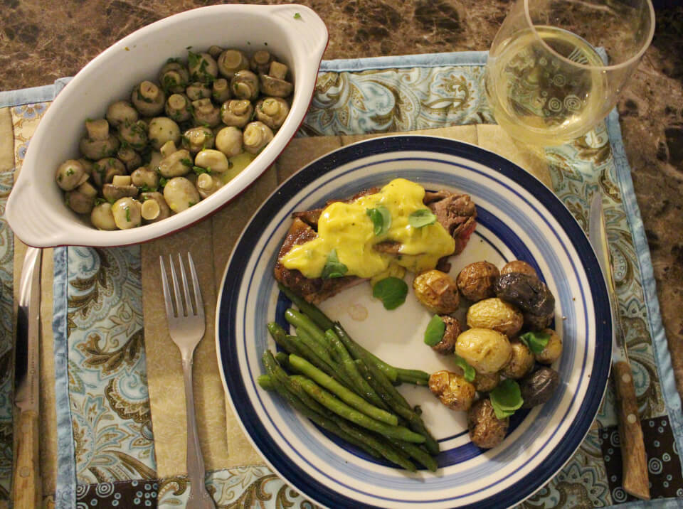 Julia Child Pan-broiled Steak with Bearnaise Sauce Mastering the Art of French Cooking