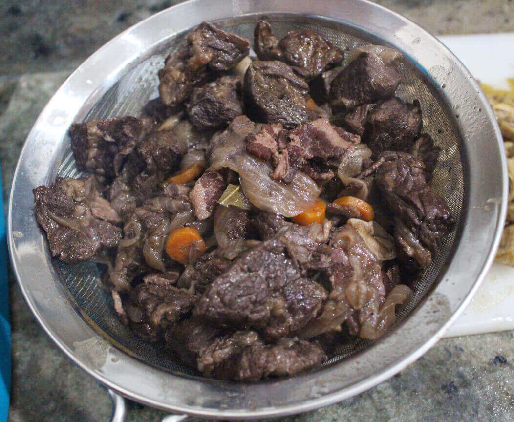 Julia Child Beef Stew in Red Wine, with Bacon, Onions, and Mushrooms