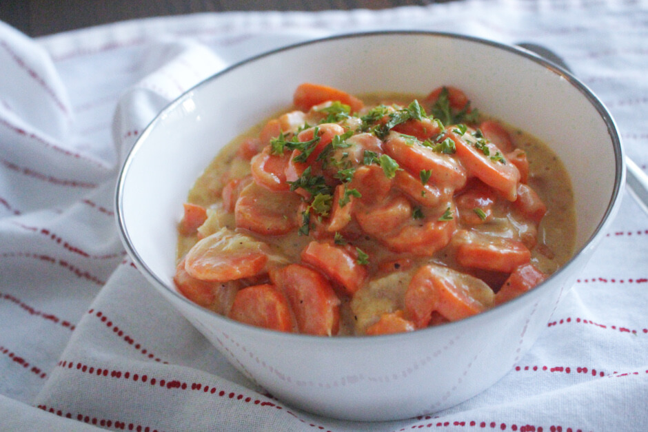 Julia Child Casserole of Carrots with Onions and Garlic Mastering the Art of French Cooking