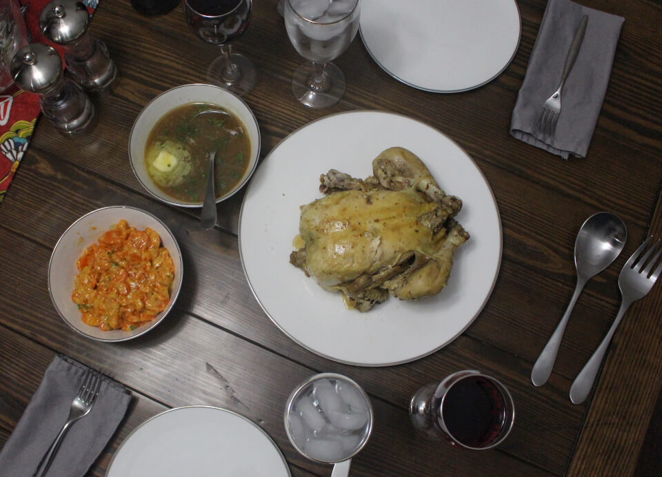 Julia Child's Casserole-roasted Chicken with Tarragon