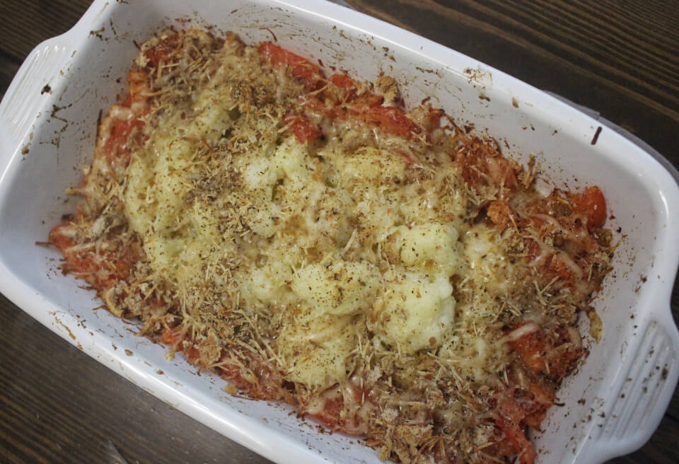 Julia Child Cauliflower Gratineed with Cheese and Tomatoes Mastering the Art of French Cooking