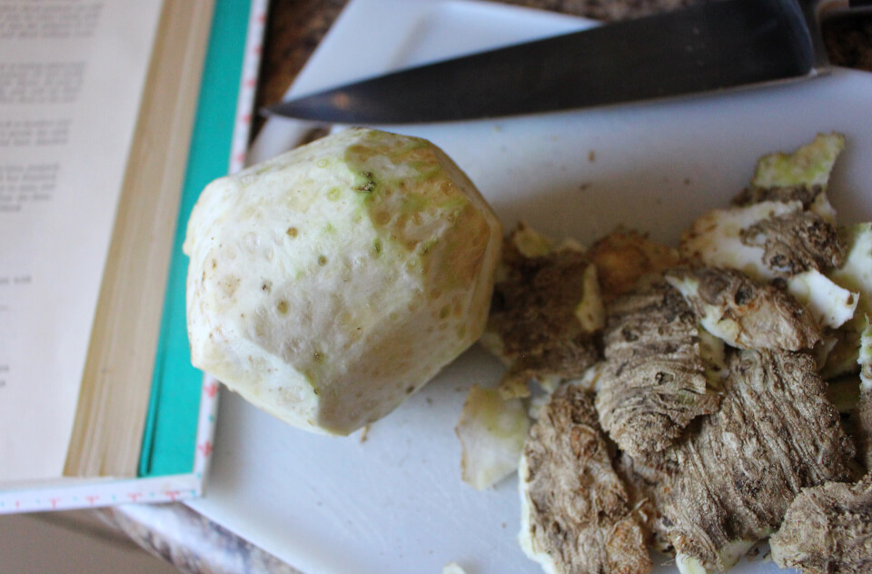 Julia Child's Celery Root in Mustard Sauce | Laura The Gastronaut