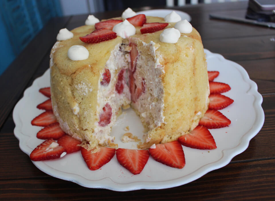 Julia Child Almond Cream with Fresh Strawberries