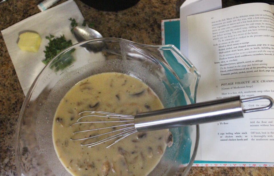 Potage Veloute aux Champignons Julia Child