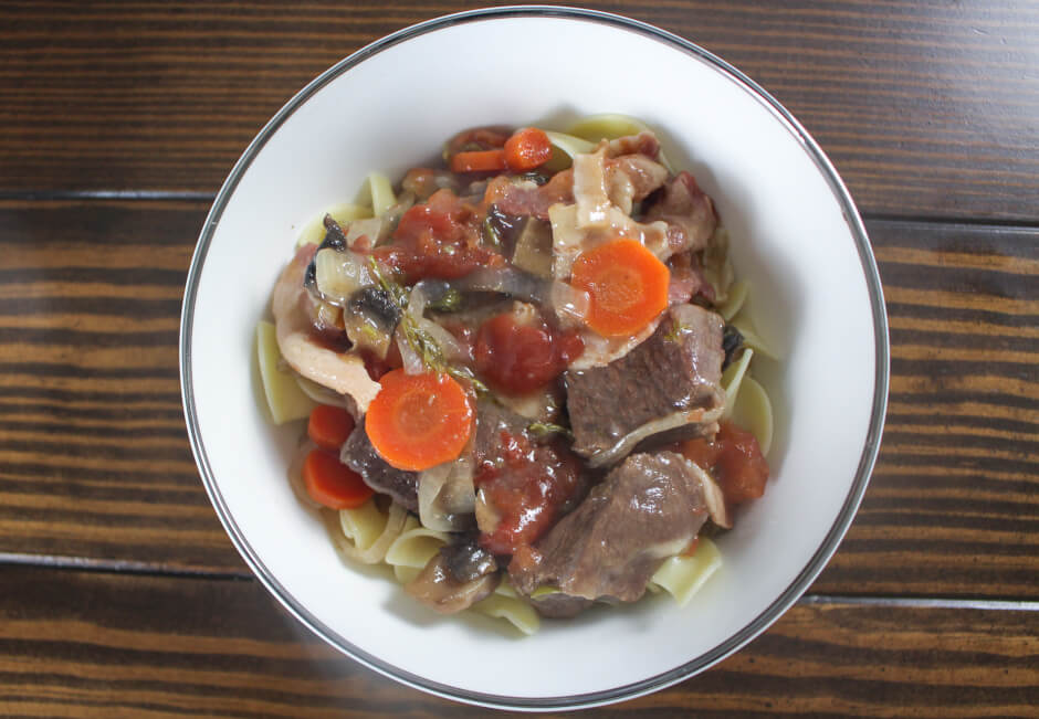 Casserole of Beef with Garlic and Anchovy Sauce Laura The Gastronaut