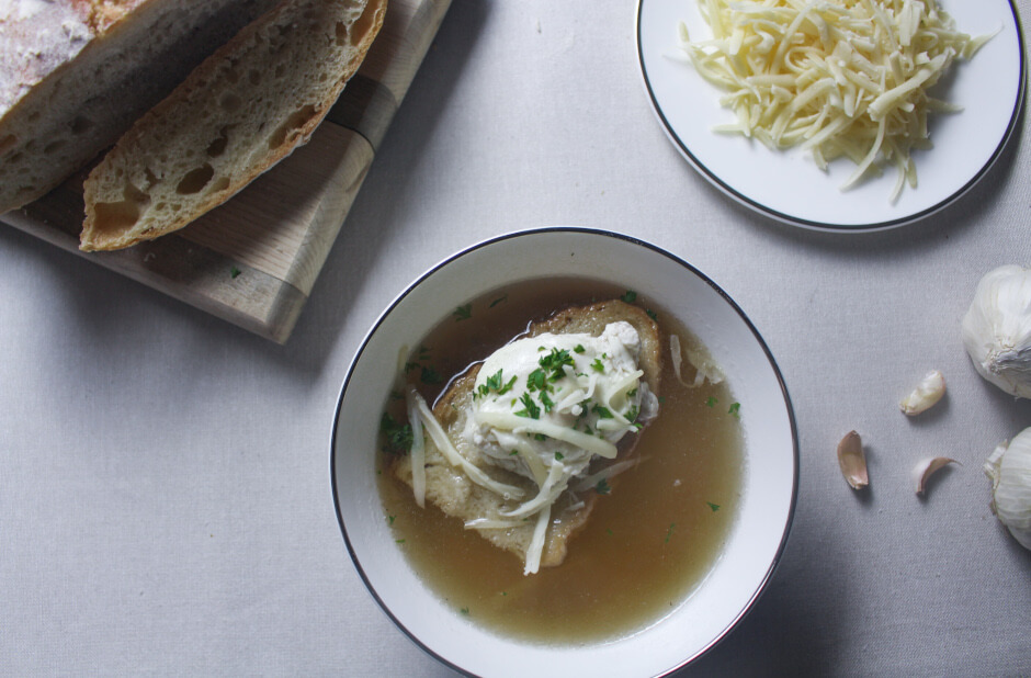 Julia Child Garlic Soup with Poached Eggs Mastering the Art of French Cooking