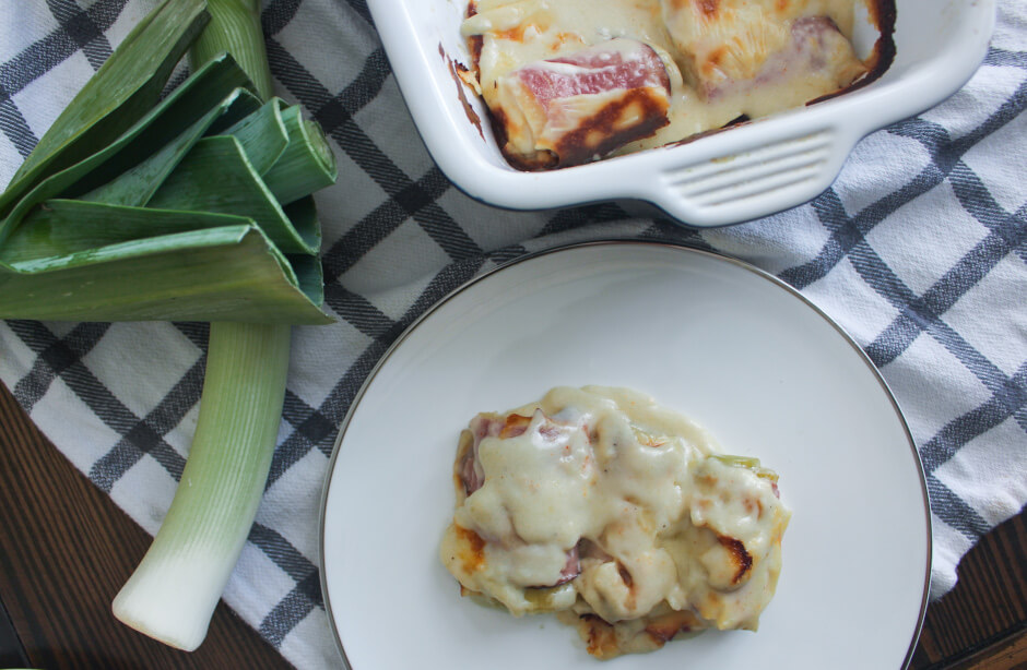 Julia Child Gratin of Leeks with Ham Mastering the Art of French Cooking