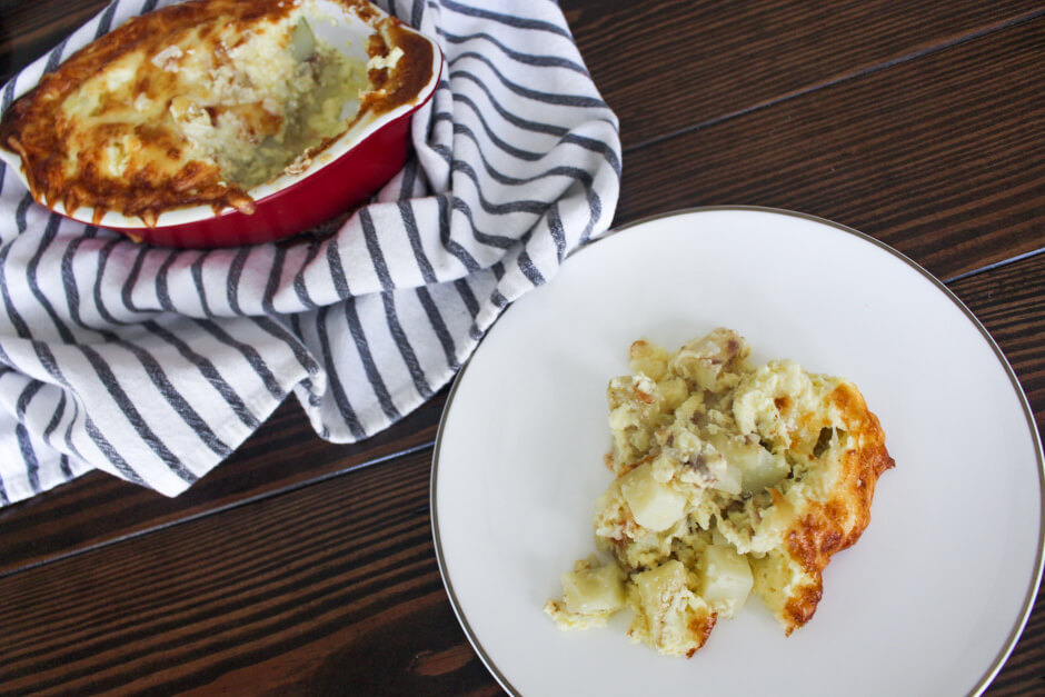 Julia Child Gratin of Potatoes, Onions, and Anchovies