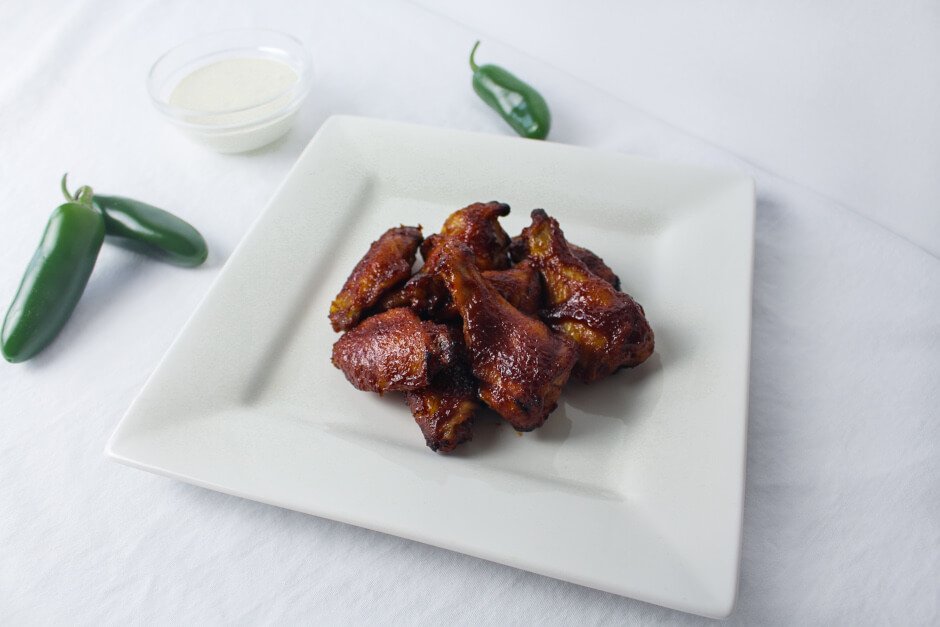 Jalapeno Honey Barbeque Chicken Wings Laura The Gastronaut