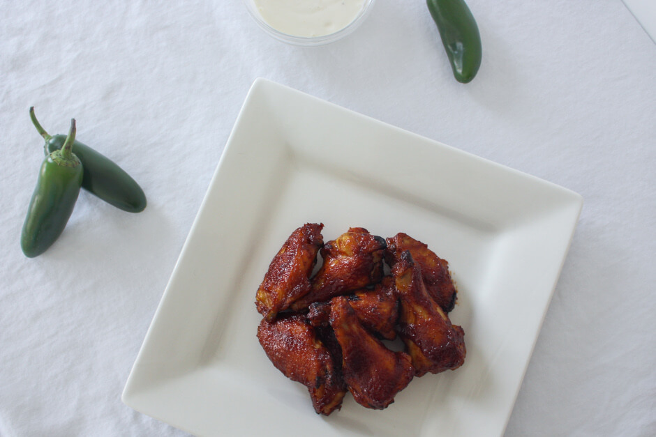 Jalapeno Honey BBQ Chicken Wings