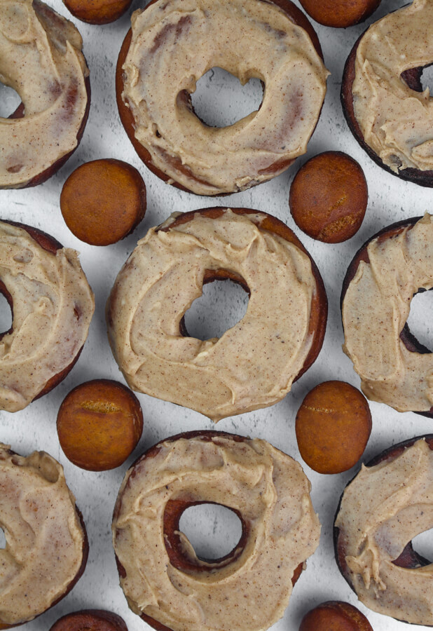 Pumpkin Spiced Donuts with Browned Butter Cinnamon Glaze