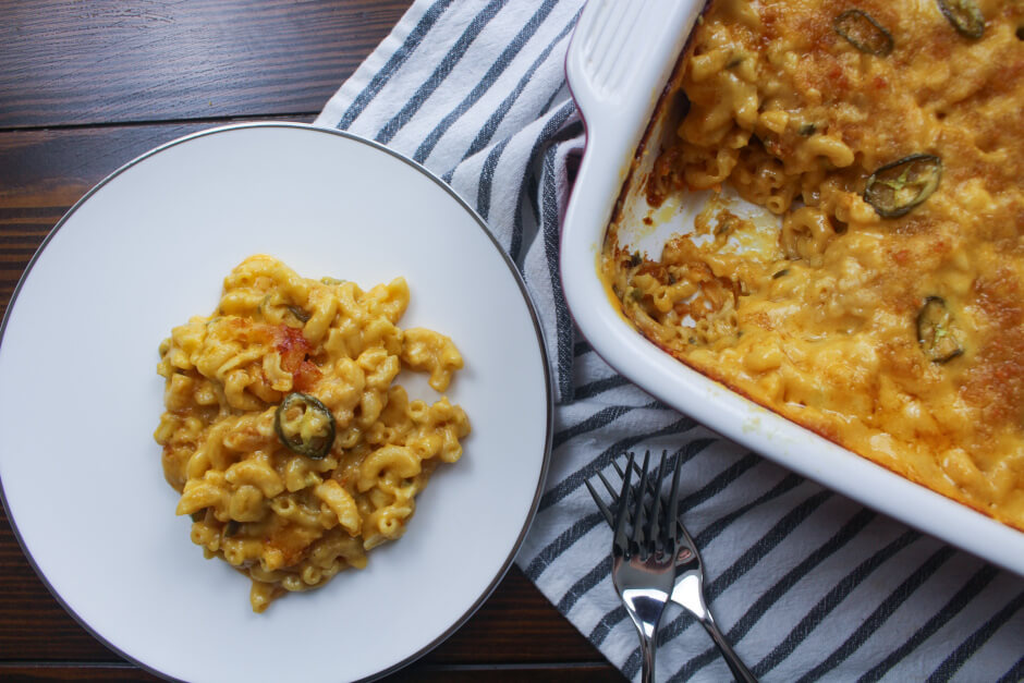 Spicy Jalapeno Baked Macaroni and Cheese Laura The Gastronaut