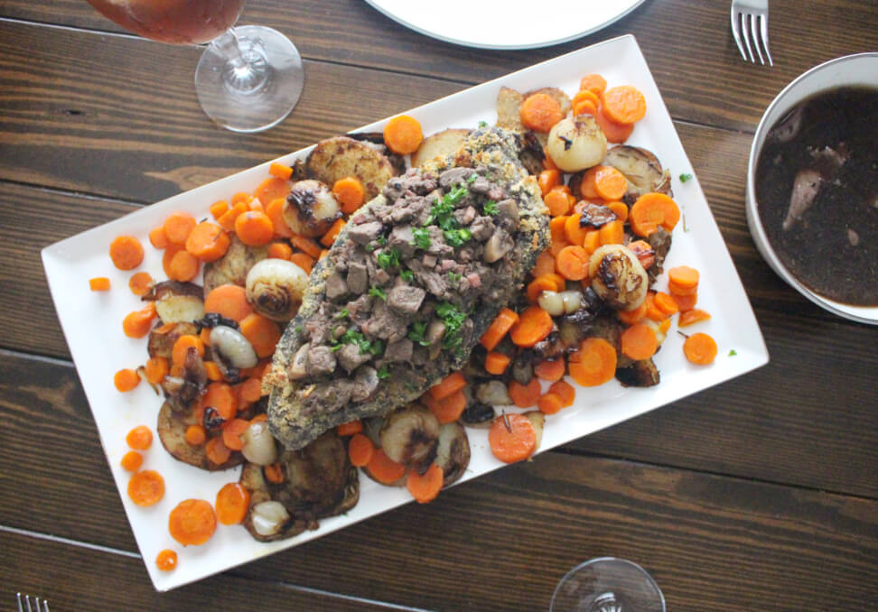 Minced Braised Beef Served in a Beef Shell