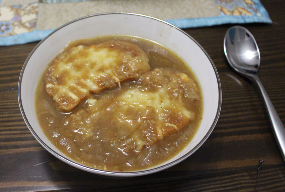 Onion Soup Gratineed with Cheese Julia Child