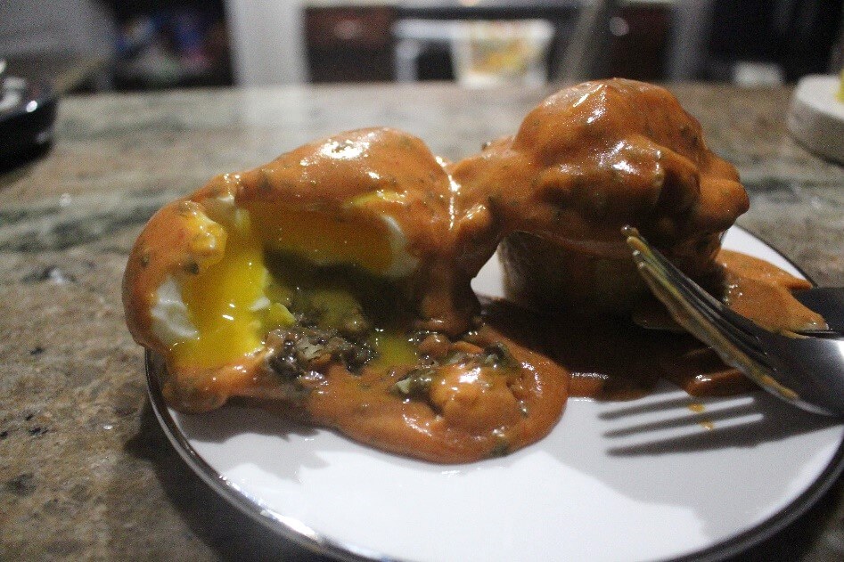 Julia Child's Poached Eggs and Mushrooms, Bearnaise Sauce