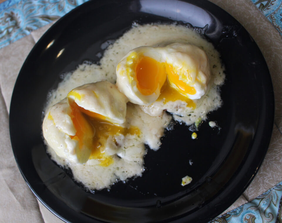 Julia Child's Poached Eggs on Canapes