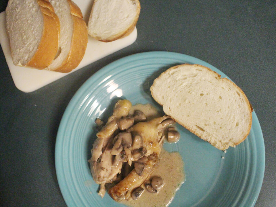 Julia Child Roast Chicken Steeped with Port Wine, Cream, and Mushrooms Mastering the Art of French Cooking