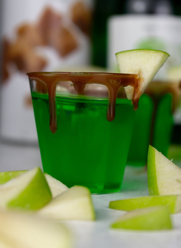 Caramel Apple Jello Shots for Fall and Halloween