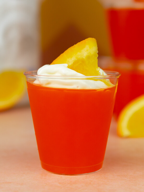 Orange Creamsicle Jello Shots Recipe with Whipped Vodka