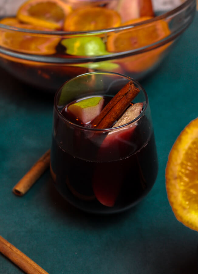 Fall Sangria with Spiced Rum