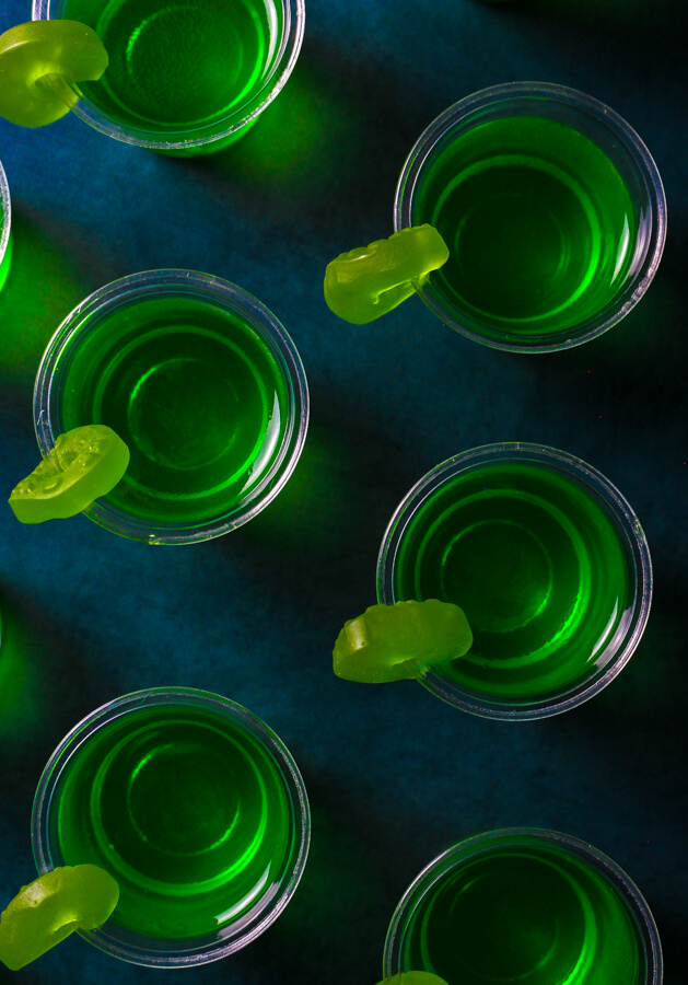 Green Apple Shots for Halloween