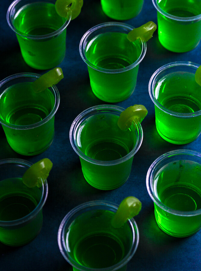 Green Apple Jello Shots Recipe- Halloween Jello Shots
