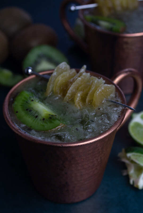 Kiwi Sour Apple Moscow Mule Cocktail Recipe