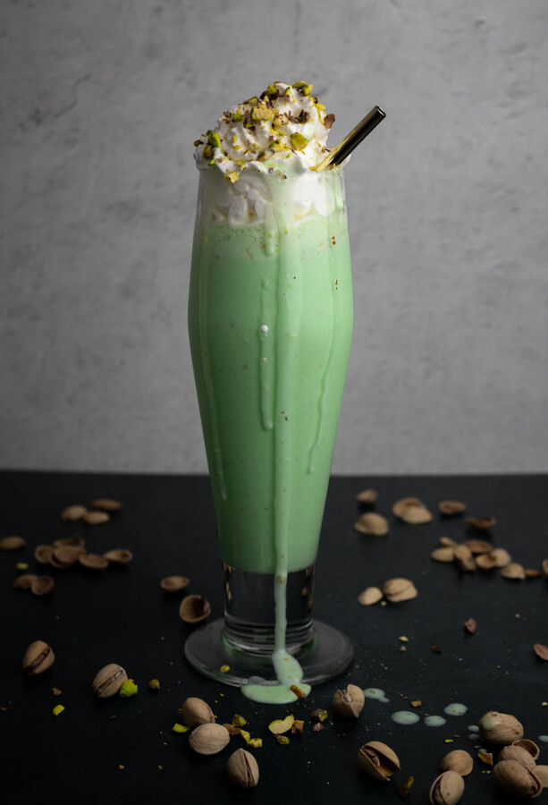 St. Patrick's Day Green Pistachio Milkshake Cocktail Recipe