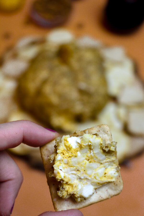 Pumpkin Cheese Ball with Goat Cheese