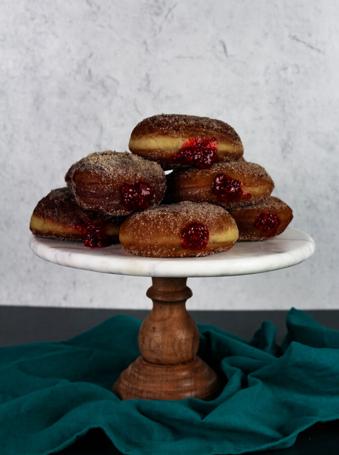 Raspberry Jelly-filled Donut - Laura the Gastronaut