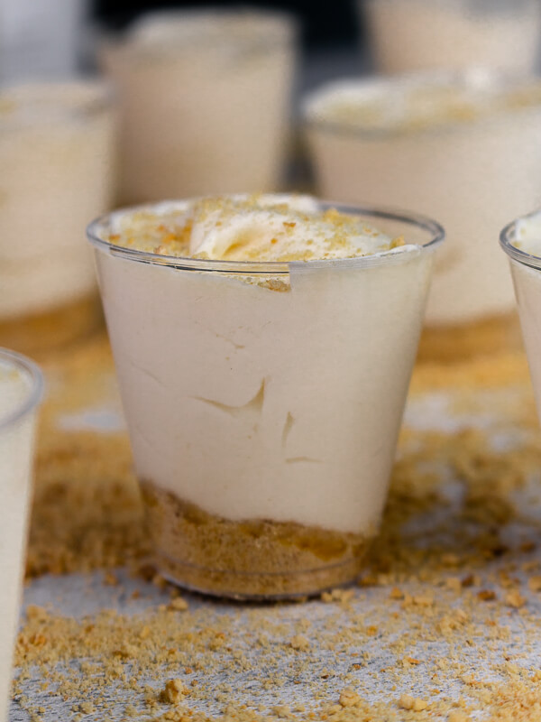 Cheesecake Pudding Shots with Rumchata and Whipped Vodka