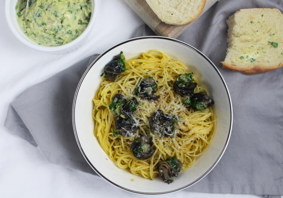 Julia Child Snail Pasta