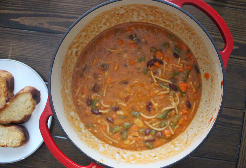 Provencal Vegetable Soup with Garlic, Basil, and Herbs Julia Child