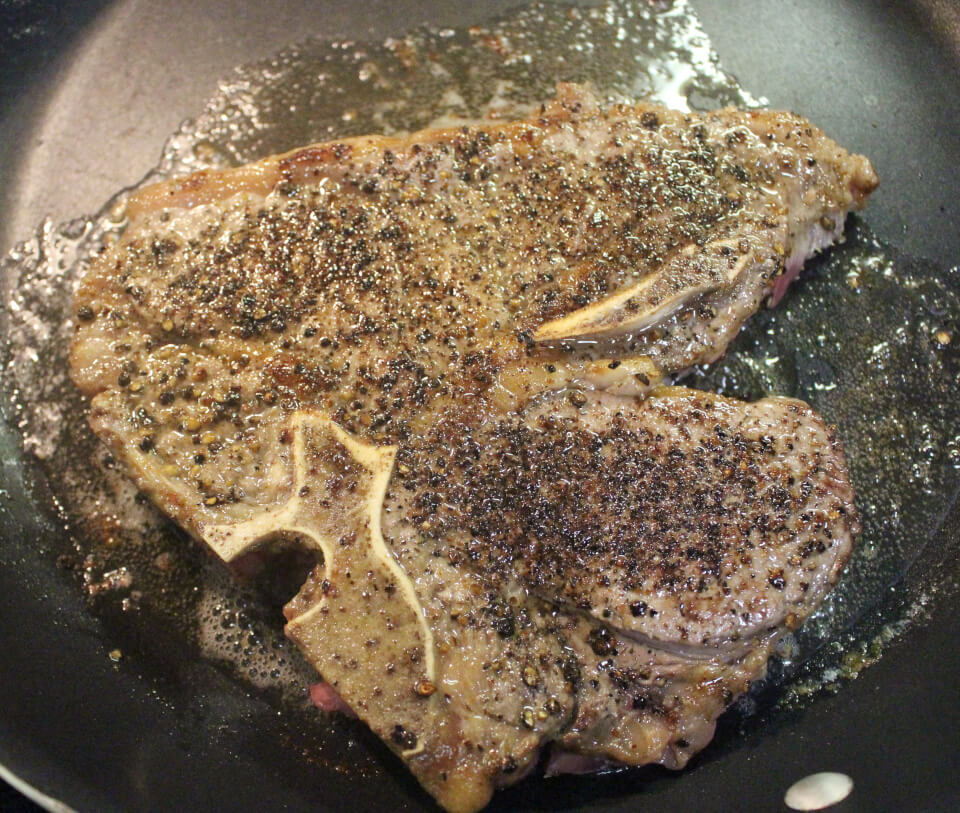 Julia Child Pepper Steak with Brandy Sauce