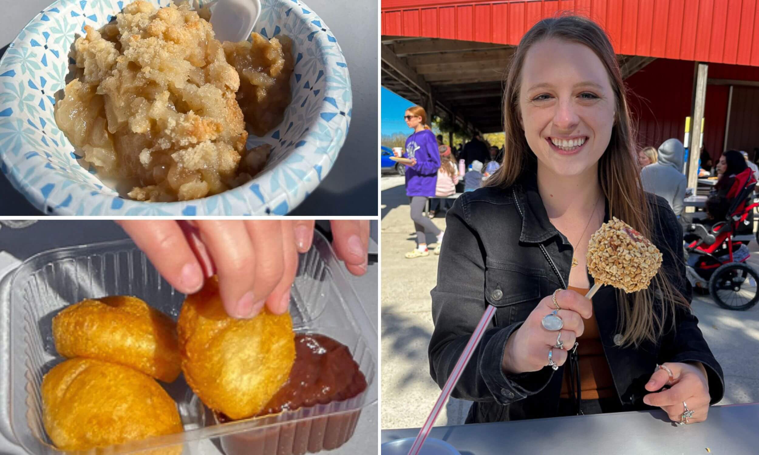anderson orchard indiana caramel apples fried biscuits